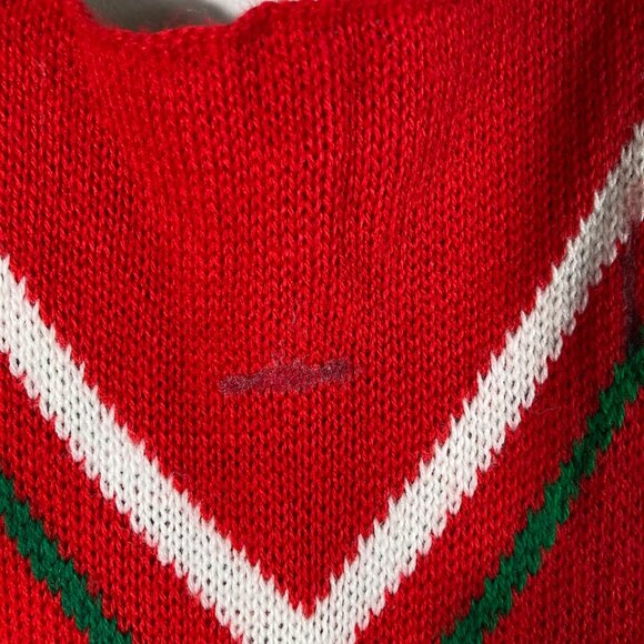 Spade Hill Knit Christmas Sweater Romper Overalls Plaid Red White Plaid XL Missi - Picture 8 of 9